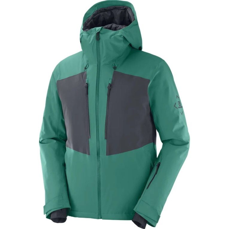 Green Salomon Highland Men's Insulated Jackets | PH 51047B